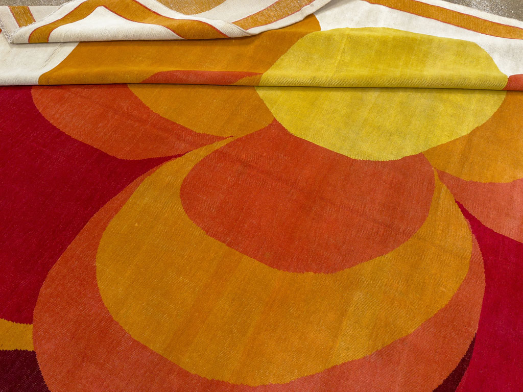 Vintage French Art Deco Oversize Carpet, No.20405 - Staging