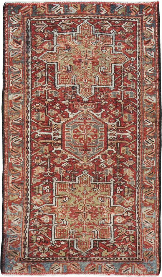 Vintage Persian Karajeh Rug, No.20407 - Staging
