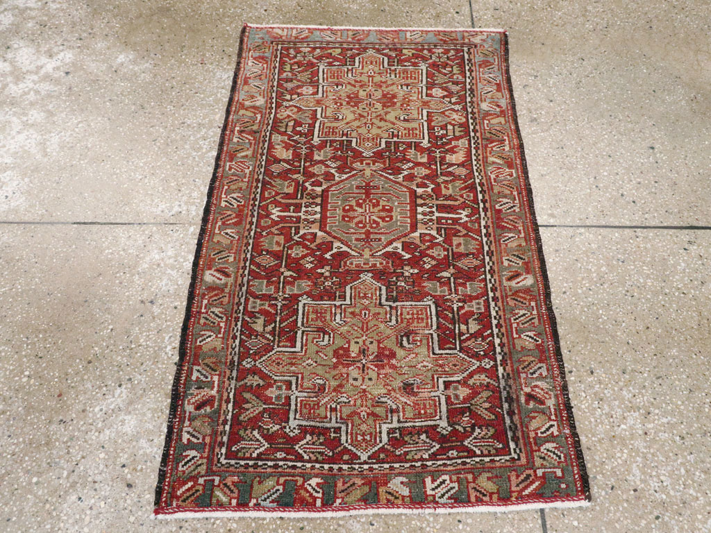 Vintage Persian Karajeh Rug, No.20407 - Staging