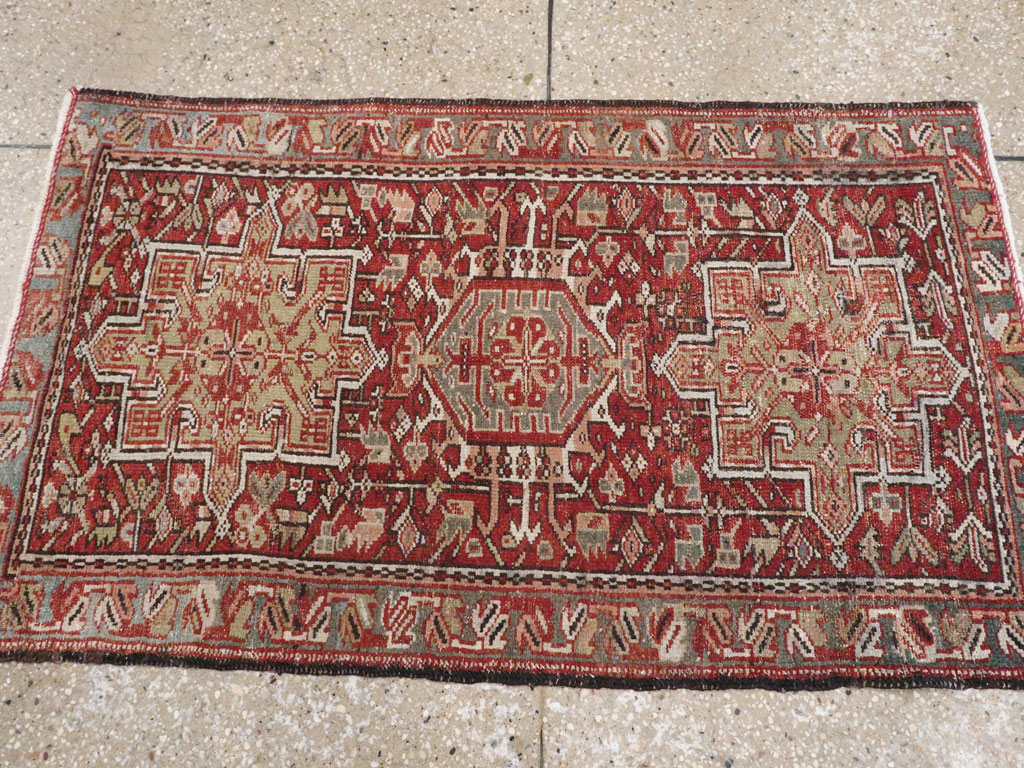 Vintage Persian Karajeh Rug, No.20407 - Staging