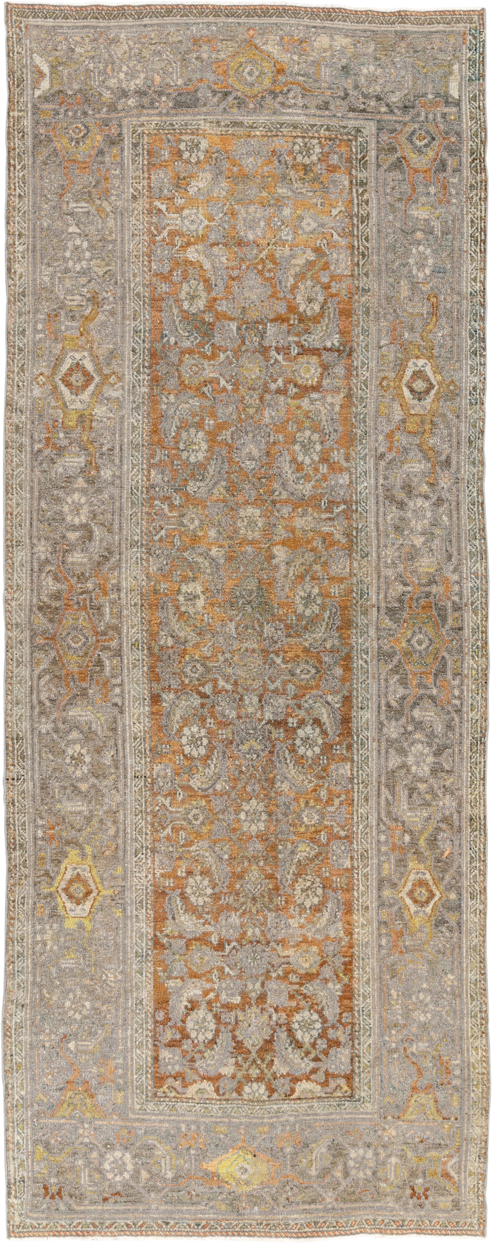 Antique Persian Kurdish Small Gallery Rug, No.20420 - Staging