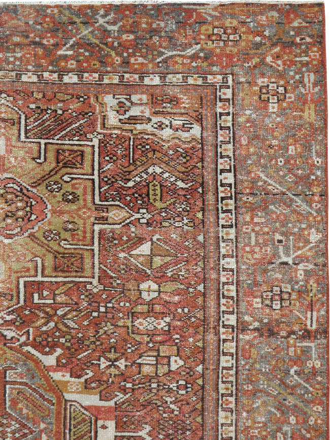 Vintage Persian Karajeh Rug, No.20425 - Staging