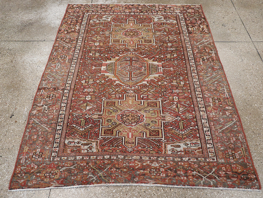Vintage Persian Karajeh Rug, No.20425 - Staging