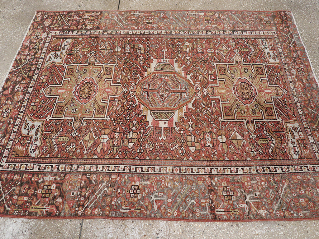Vintage Persian Karajeh Rug, No.20425 - Staging