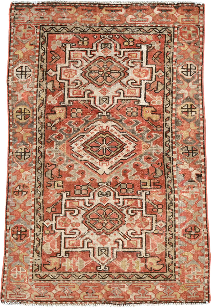 Vintage Persian Karajeh Rug, No.20436 - Staging