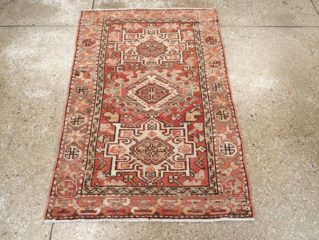 Vintage Persian Karajeh Rug, No.20436 - Staging