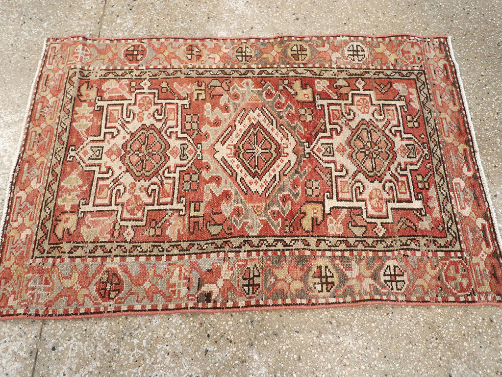 Vintage Persian Karajeh Rug, No.20436 - Staging