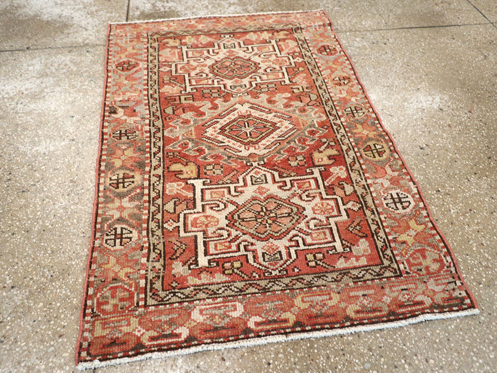Vintage Persian Karajeh Rug, No.20436 - Staging