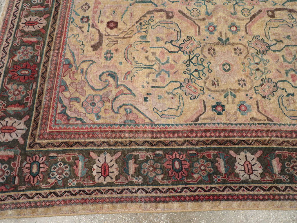 Antique Persian Mahal Small Room Size Carpet, No.20461 - Staging