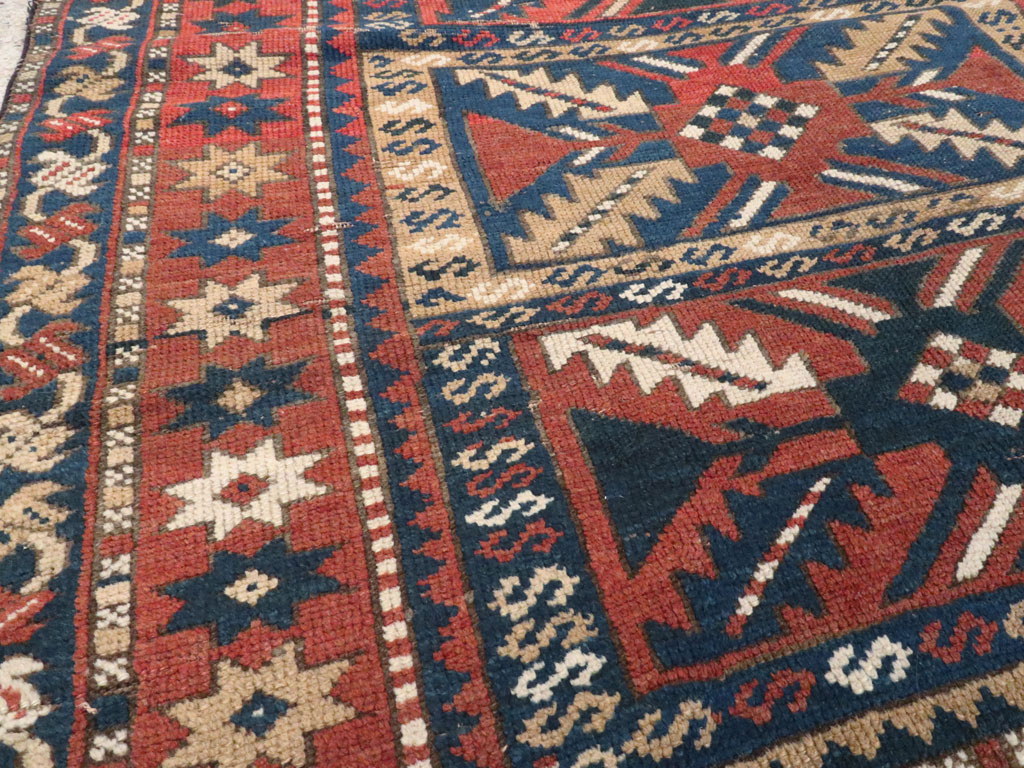 Antique Caucasian Kazak Rug, No.20467 - Staging