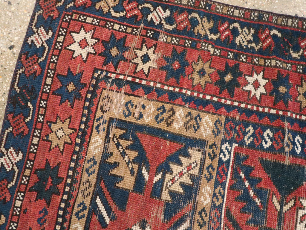 Antique Caucasian Kazak Rug, No.20467 - Staging