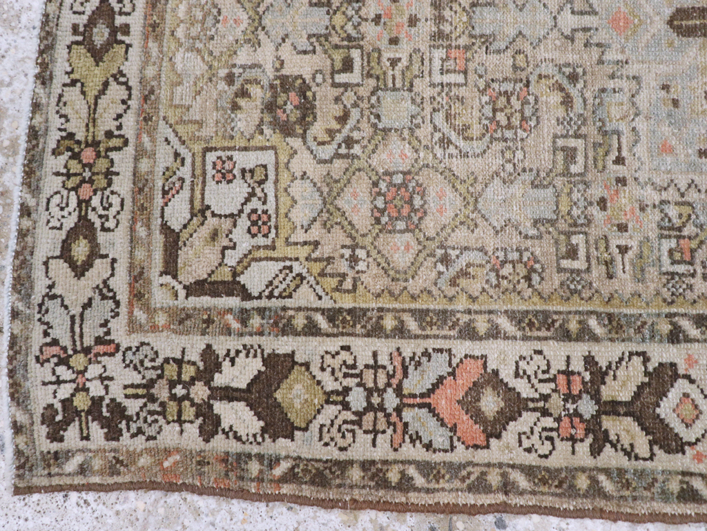 Antique Persian Malayer Throw Rug, No.20469 - Staging