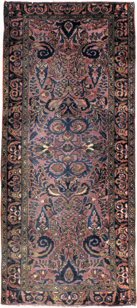 Antique Persian Lilihan Sarouk Rug, No.20486 - Staging