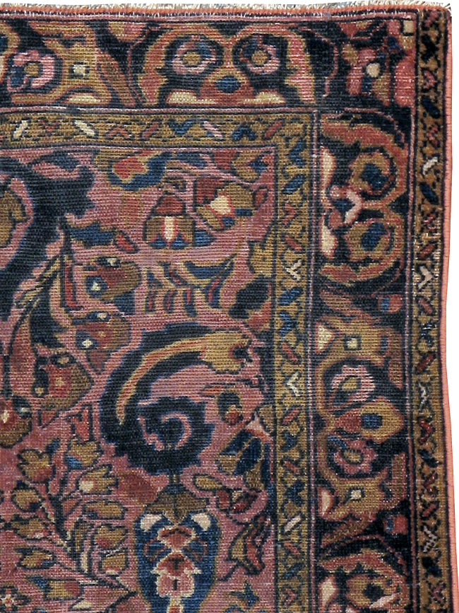 Antique Persian Lilihan Sarouk Rug, No.20486 - Staging