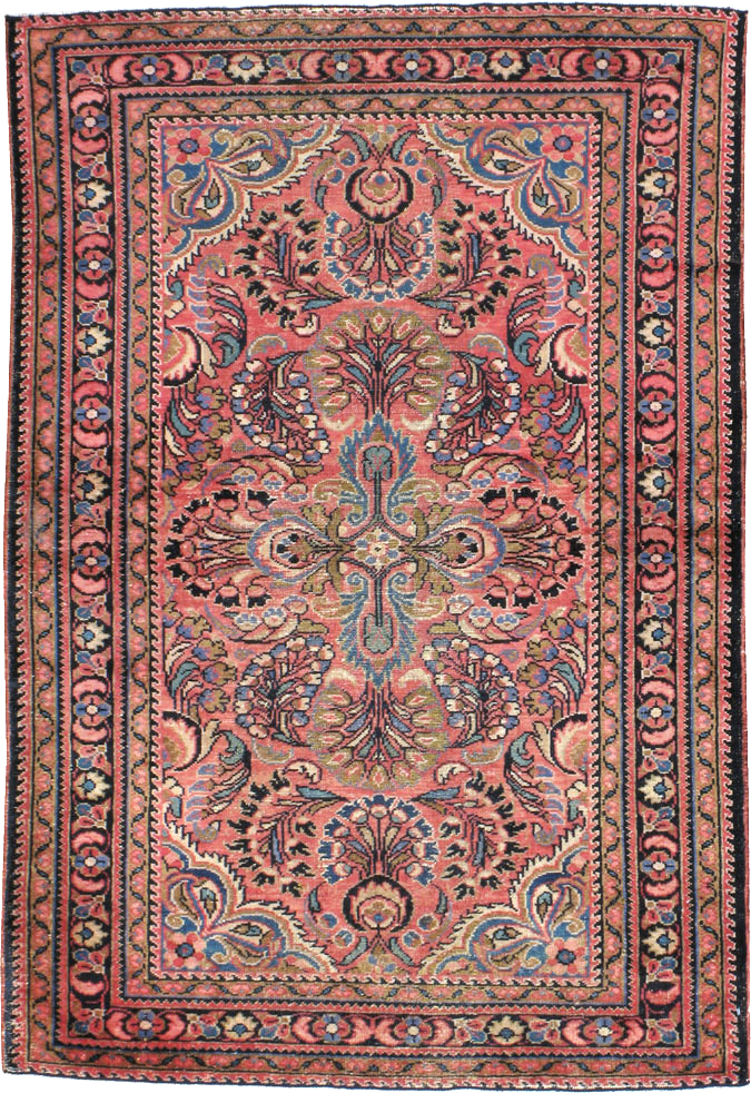 Vintage Persian Lilihan Rug, No.20488 - Staging