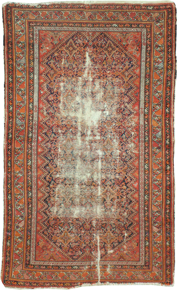Antique Malayer Distressed Rug, No.20490 - Staging