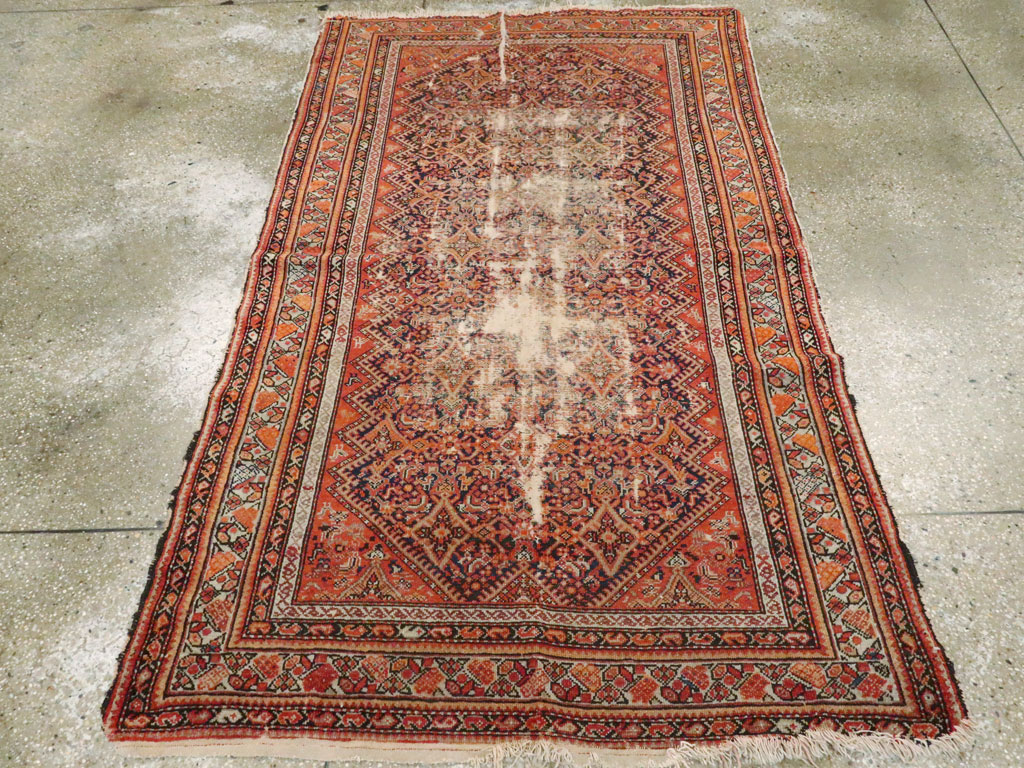 Antique Malayer Distressed Rug, No.20490 - Staging