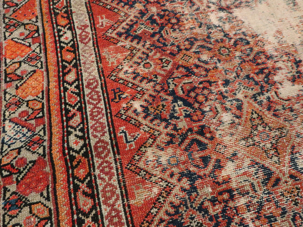 Antique Malayer Distressed Rug, No.20490 - Staging