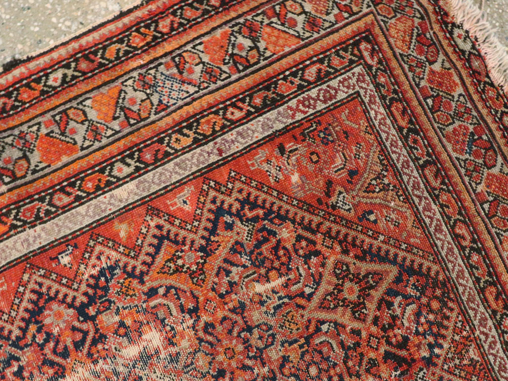 Antique Malayer Distressed Rug, No.20490 - Staging