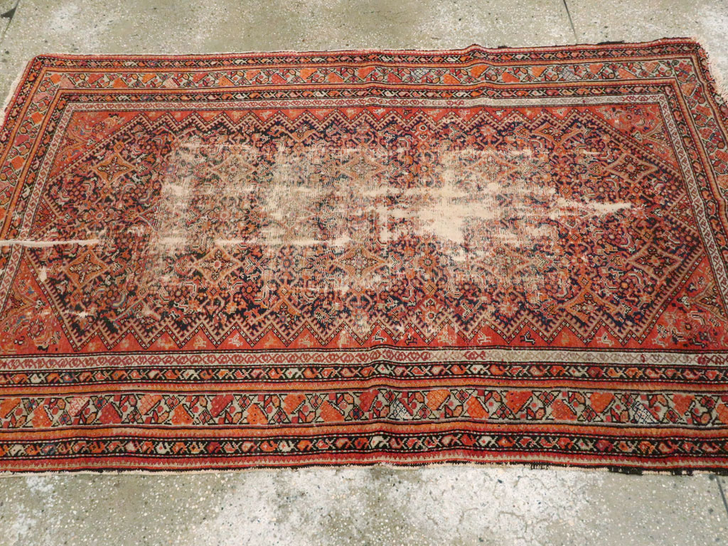 Antique Malayer Distressed Rug, No.20490 - Staging