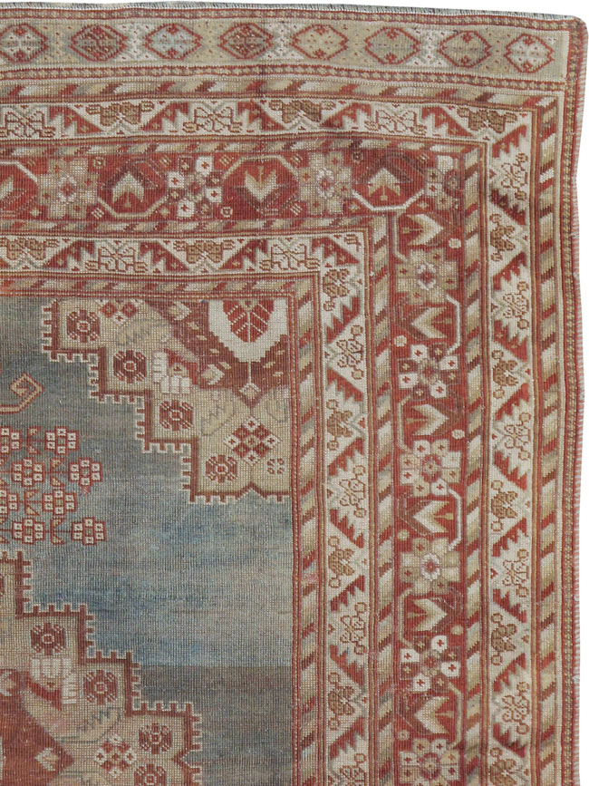 Antique Persian Afshar Square Rug, No.20492 - Staging