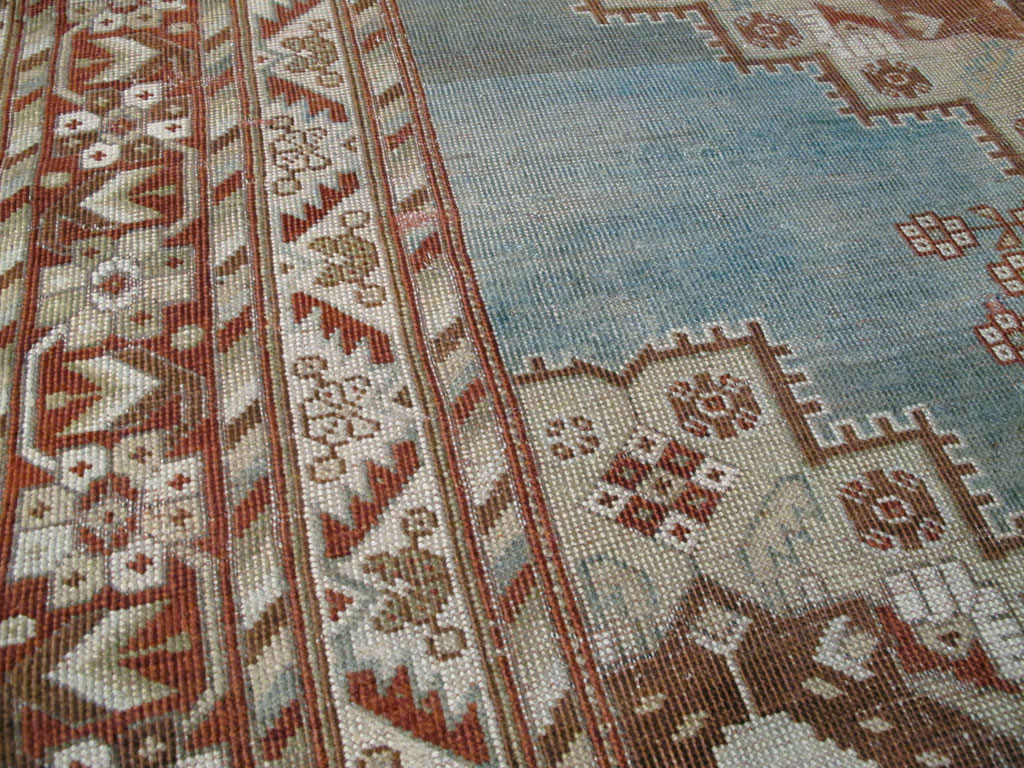 Antique Persian Afshar Square Rug, No.20492 - Staging