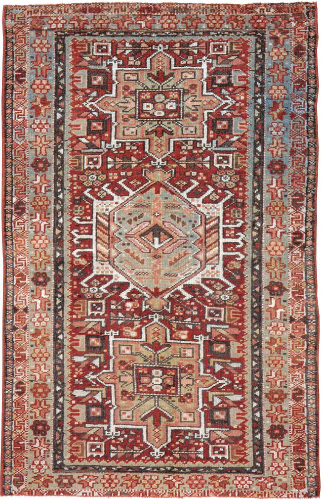 Vintage Persian Karajeh Rug, No.20512 - Staging