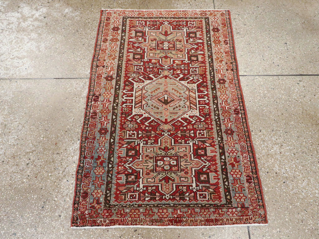 Vintage Persian Karajeh Rug, No.20512 - Staging