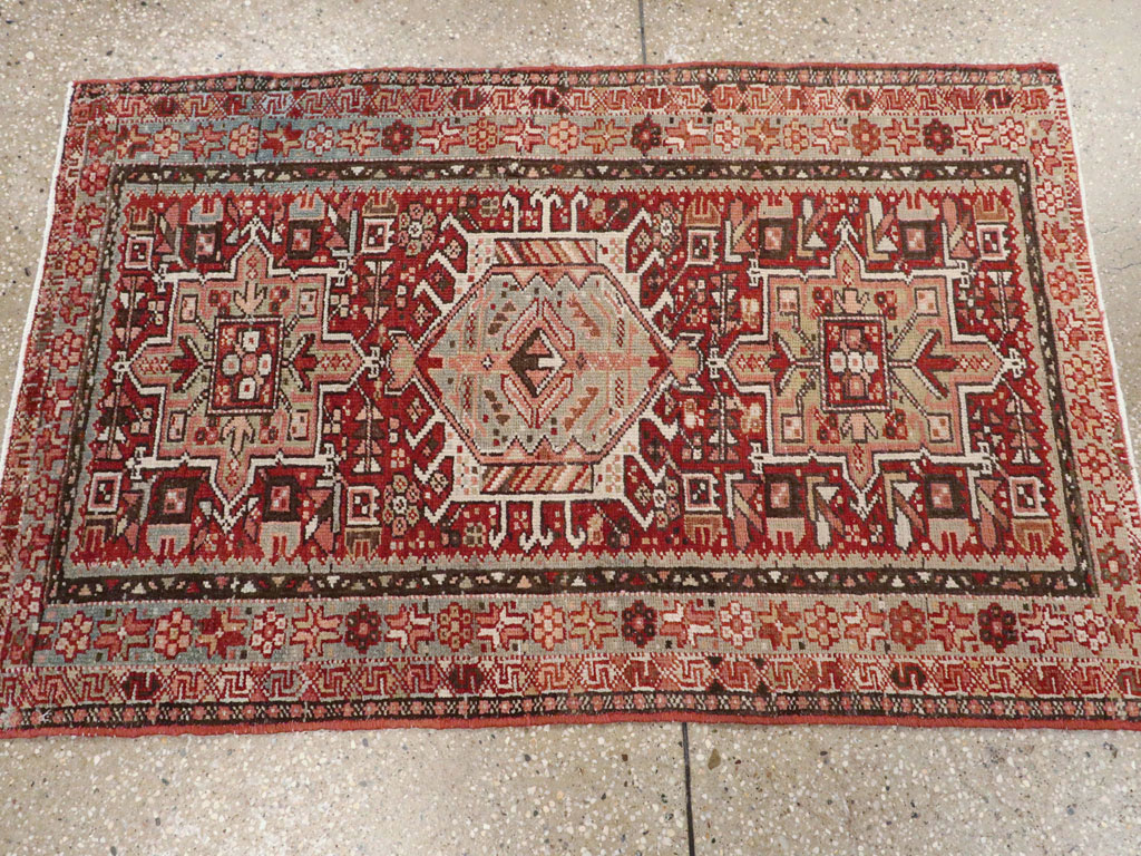 Vintage Persian Karajeh Rug, No.20512 - Staging