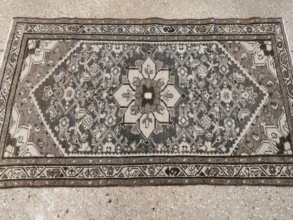 Vintage Persian Malayer Throw Rug, No.20513 - Staging