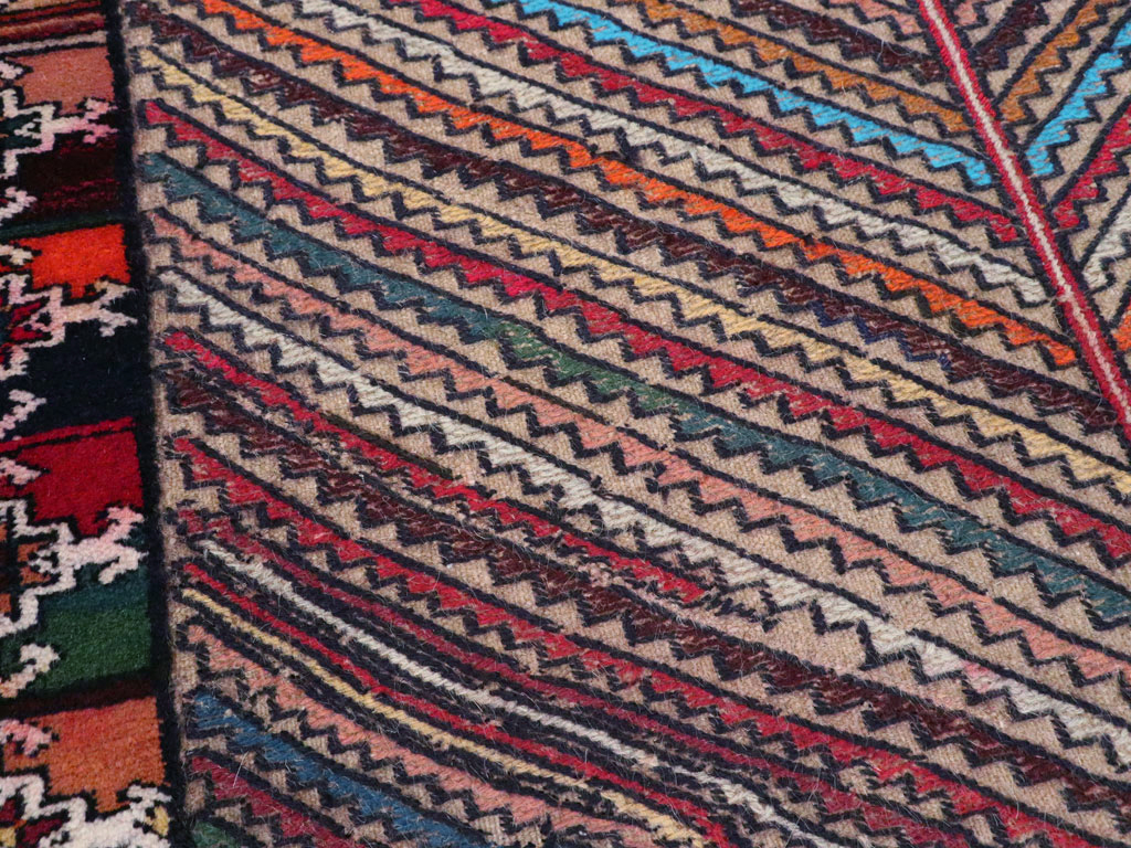 Vintage Persian Afshar Rug, No.20518 - Staging
