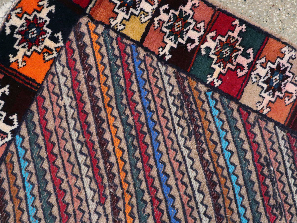 Vintage Persian Afshar Rug, No.20518 - Staging