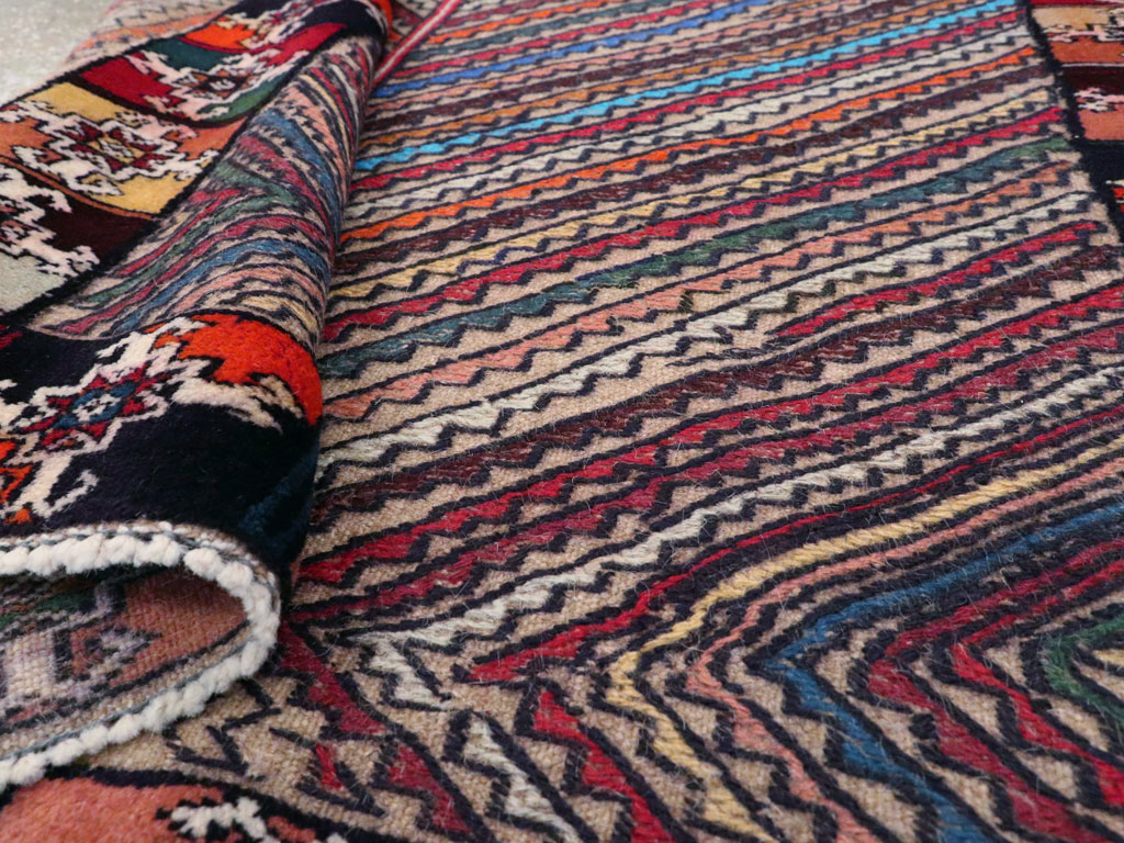 Vintage Persian Afshar Rug, No.20518 - Staging