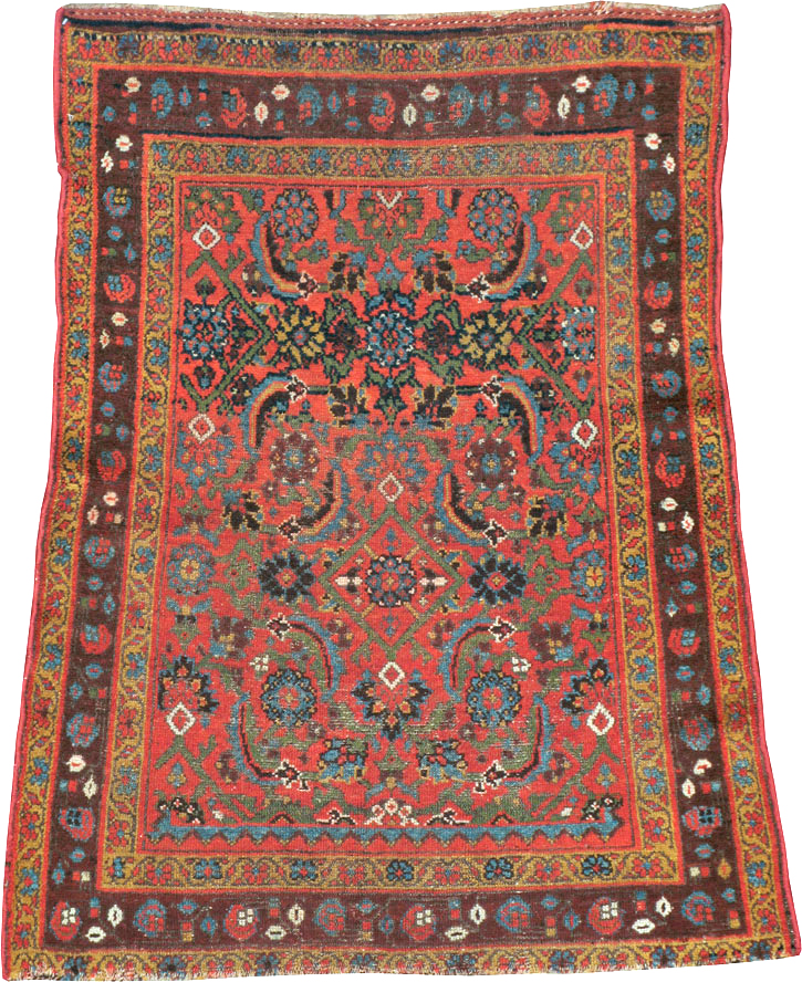 Antique Kurdish Bidjar Rug, No.20521 - Staging
