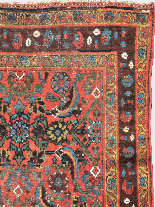Antique Kurdish Bidjar Rug, No.20521 - Staging