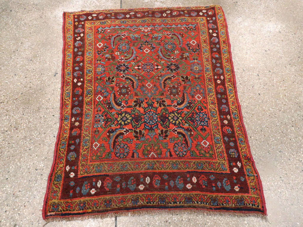 Antique Kurdish Bidjar Rug, No.20521 - Staging