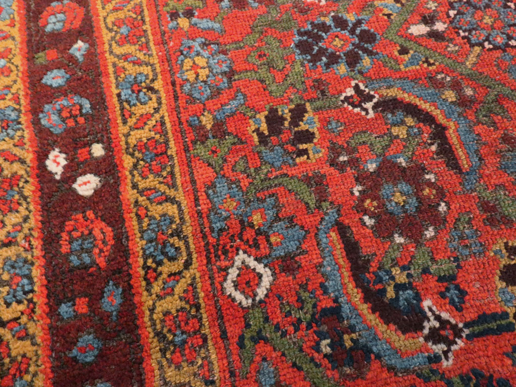 Antique Kurdish Bidjar Rug, No.20521 - Staging