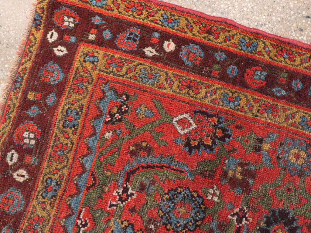 Antique Kurdish Bidjar Rug, No.20521 - Staging