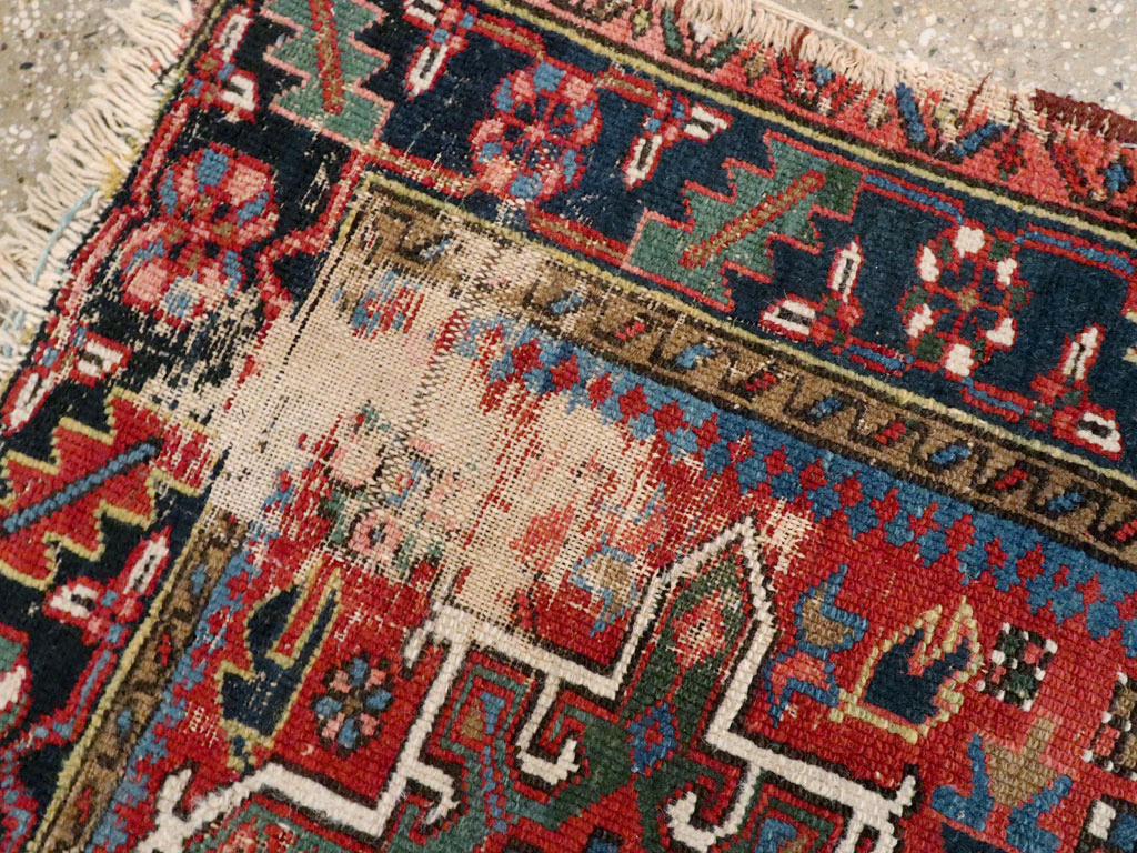 Antique Persian Karajeh Distressed Rug, No.20530 - Staging