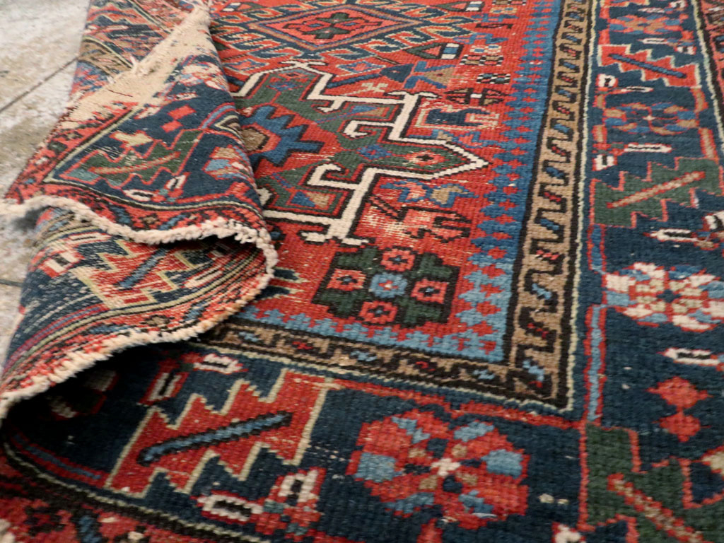 Antique Persian Karajeh Distressed Rug, No.20530 - Staging