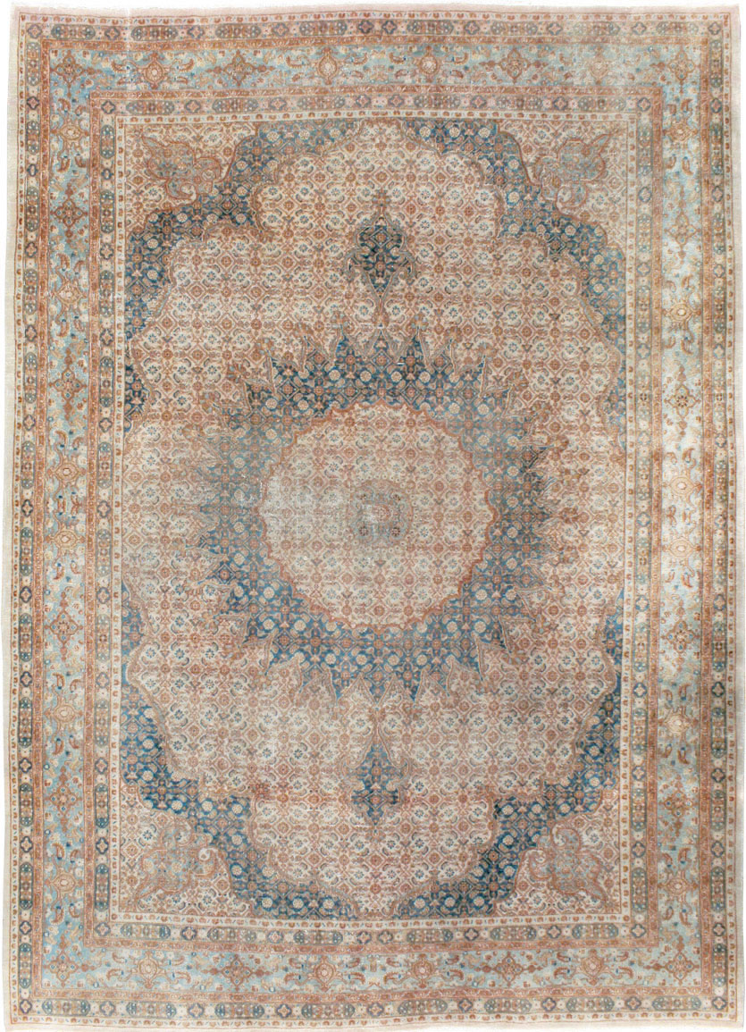 Vintage Persian Mashad Rug, No.20545 - Staging