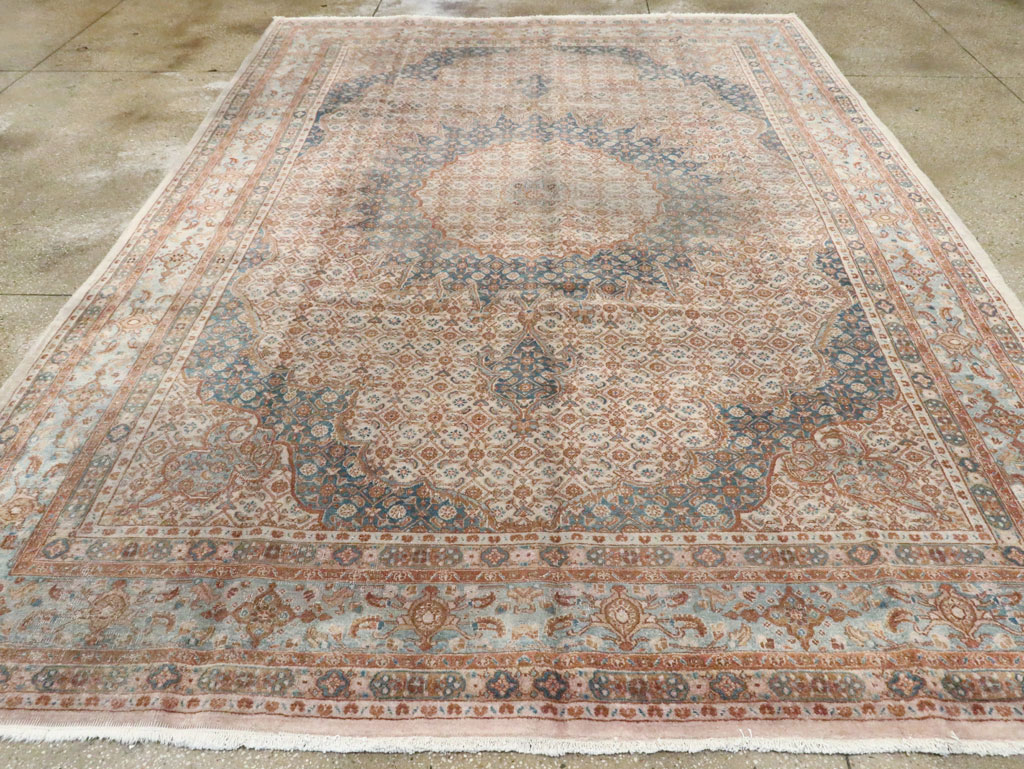 Vintage Persian Mashad Rug, No.20545 - Staging