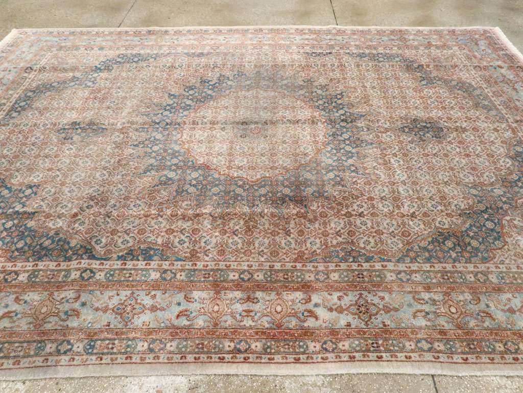 Vintage Persian Mashad Rug, No.20545 - Staging
