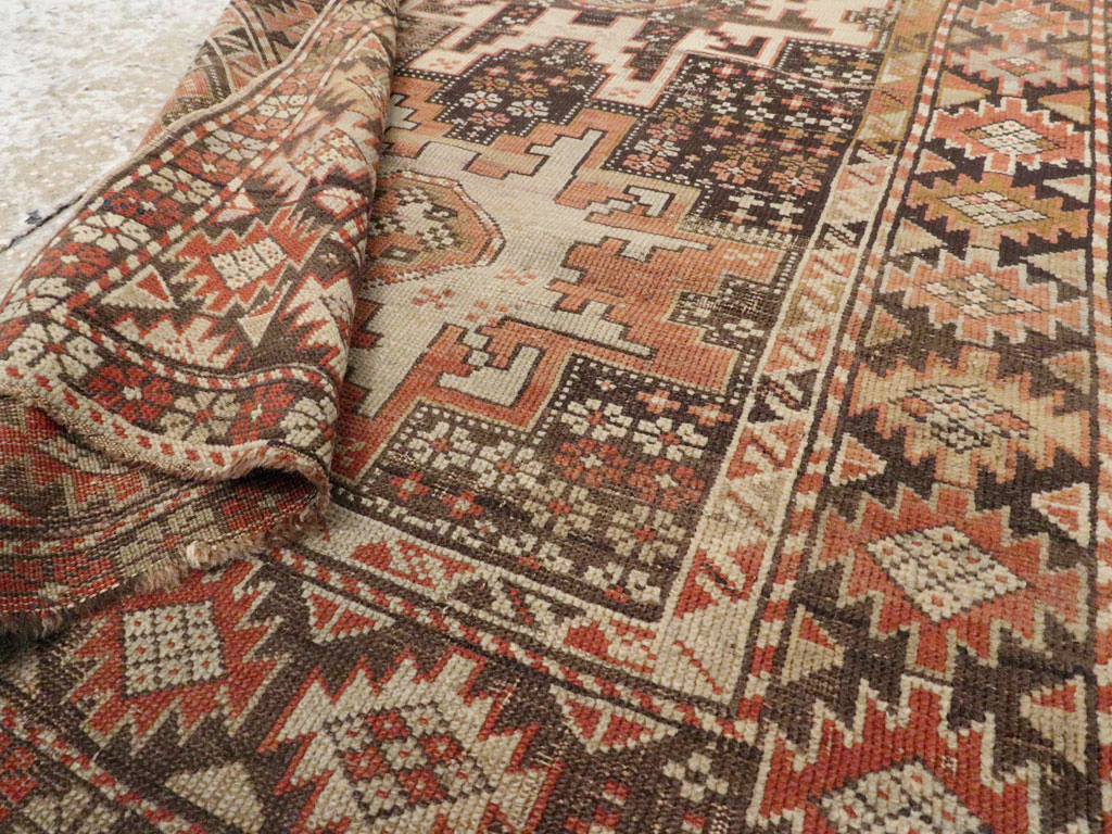 Antique Caucasian Kuba Distressed Rug, No.20547 - Staging