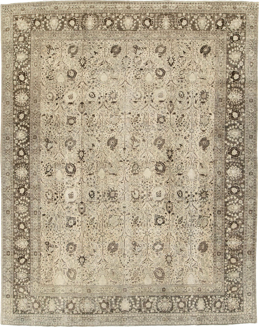 Antique Persian Tabriz Carpet, No.20552 - Staging