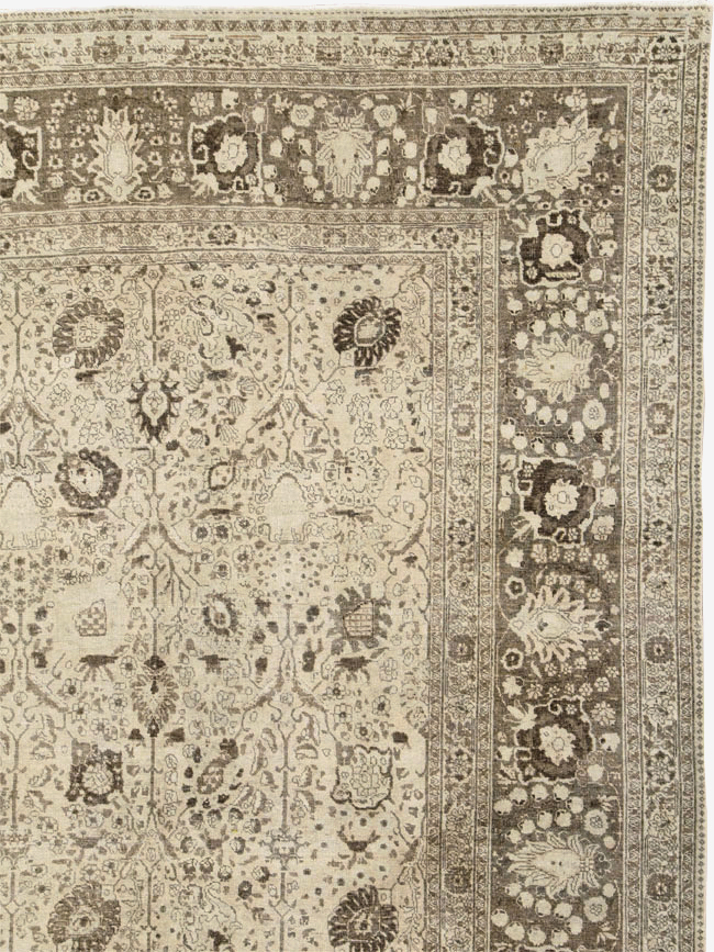 Antique Persian Tabriz Carpet, No.20552 - Staging