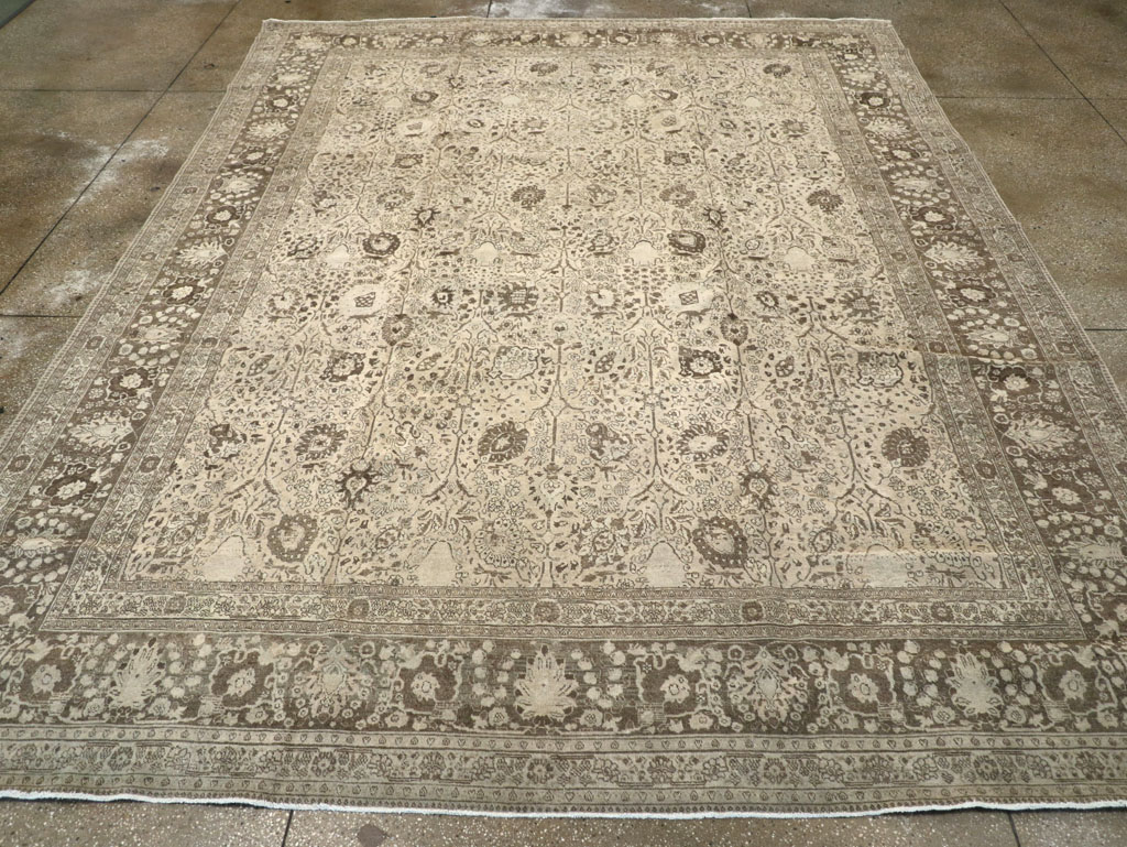 Antique Persian Tabriz Carpet, No.20552 - Staging