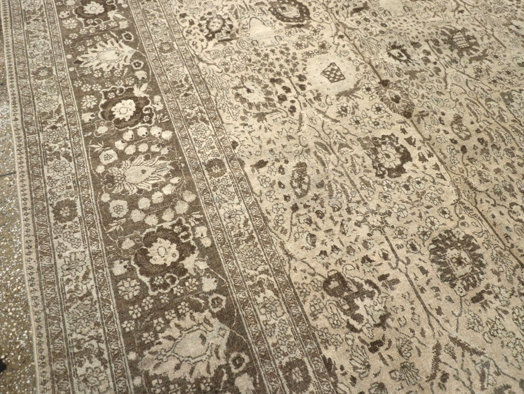 Antique Persian Tabriz Carpet, No.20552 - Staging