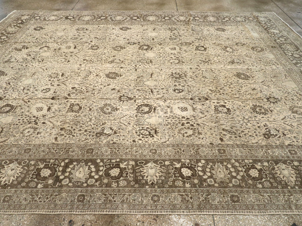 Antique Persian Tabriz Carpet, No.20552 - Staging
