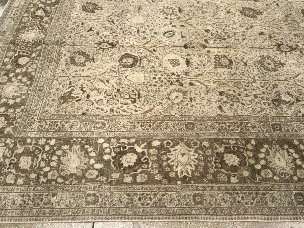 Antique Persian Tabriz Carpet, No.20552 - Staging